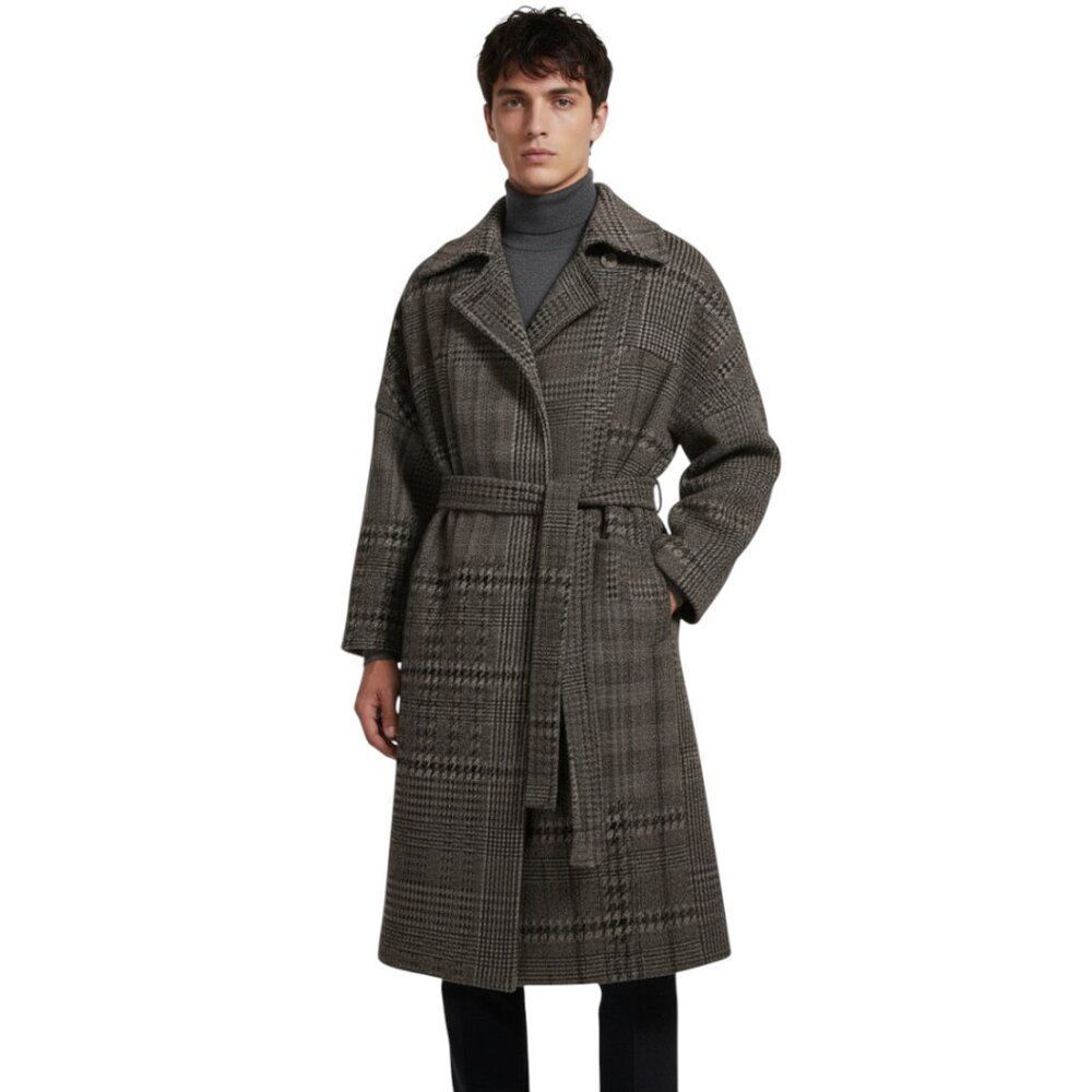 Dries Van Noten Patchwork Plaid Wool Overcoat - S… - image 2